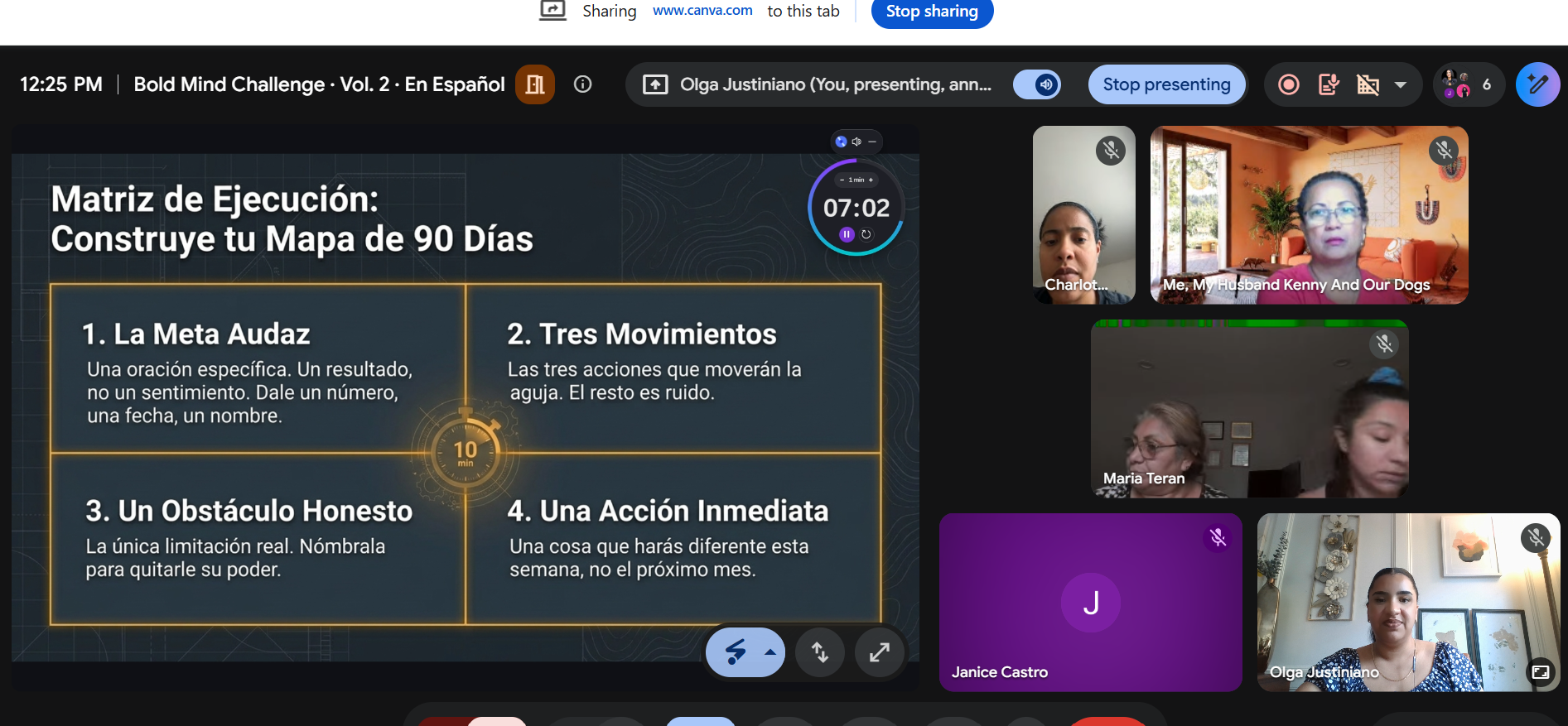 Bold Mind Challenge, cohorte en español, sesión en vivo